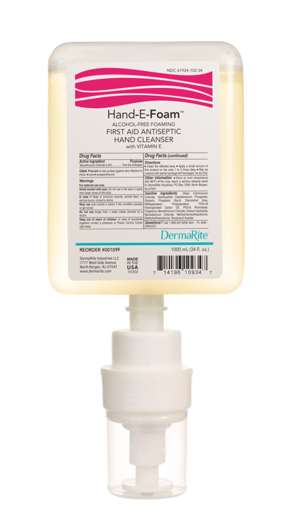 Hand-E-Foam Alcohol-Free Foaming Sanitizer 1000ml cartridge, Case of 6