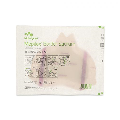 Border Sacrum Adhesive Soft Silicone Foam Dressing