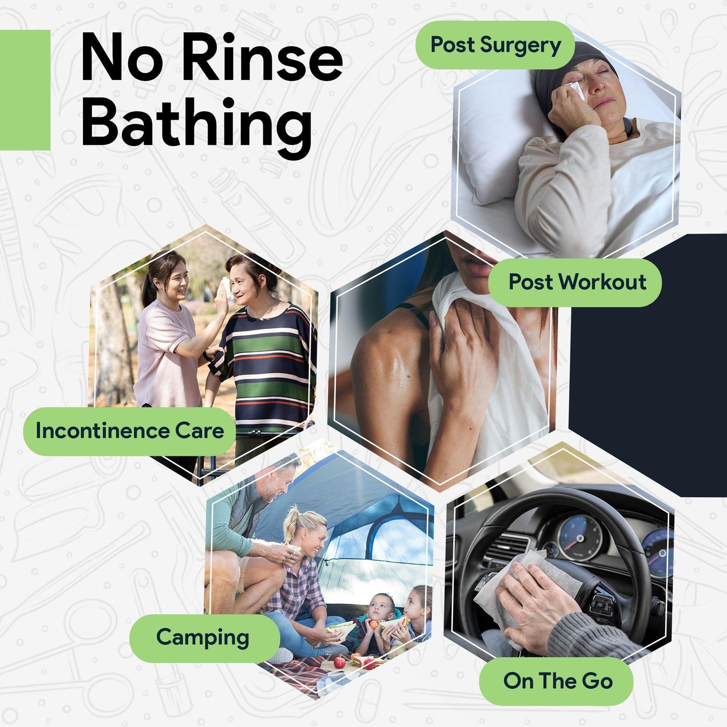 Disposable Body Wipes For Adults 80 Pack - ProHeal-Products