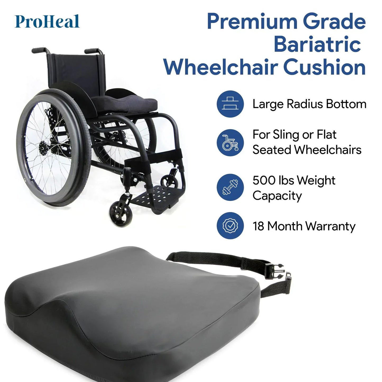 Molded Foam Bariatric Wheelchair Cushion