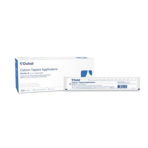 Cotton Tipped Applicators, Sterile, 6" - Plastic Shaft