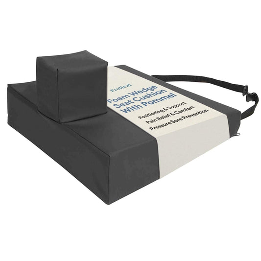 Foam Wedge Wheelchair Cushion with Pommel ProHeal