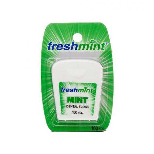 Dental Floss, Waxed, 100Yds - 12Ea/Bx