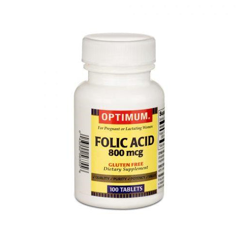Folic Acid 800mcg Tablets 100's