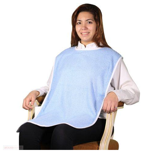 Bibs, Blue Terry w/Velcro Closure, 18x36 25dz/bale