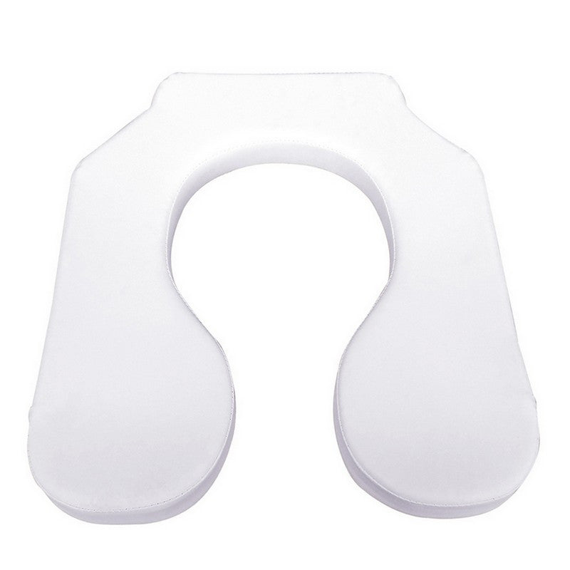 Replacement Deluxe Elongated Open Front Soft Seat For Reclining Shower Chairs White