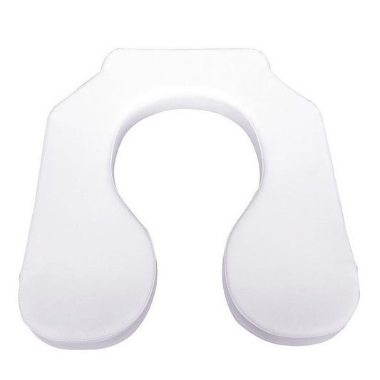 Replacement Deluxe Elongated Open Front Soft Seat For Reclining Shower Chairs White