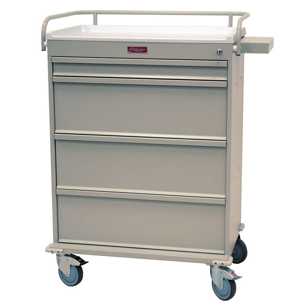 Punch Card 480 Capacity Medication Cart Textured Sand Low Gloss Finish