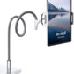 Gooseneck Tablet Holder, Tablet Stand : Flexible Arm Clip Tablet Mount Compatible With Ipad Mini Pro Air, Kindle, Switch, Galaxy Tabs, More 4.7-10.5" Devices - Gray
