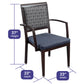 Dark Blue Chair with Square Arms, Square Grey Back | Facility Wing: Dining Room