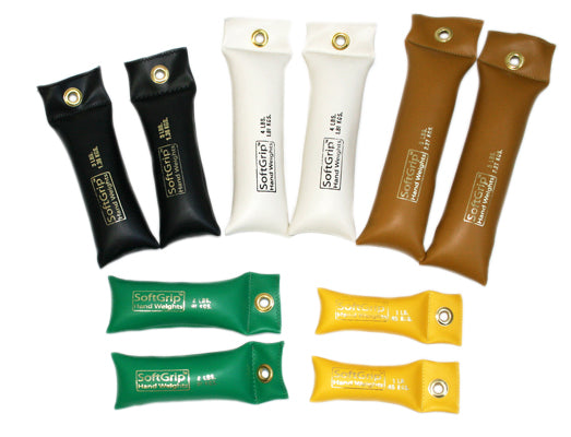 SoftGrip flexible hand weights, (2 of 1,2,3,4 and 5 pounds), Set of 10 pieces