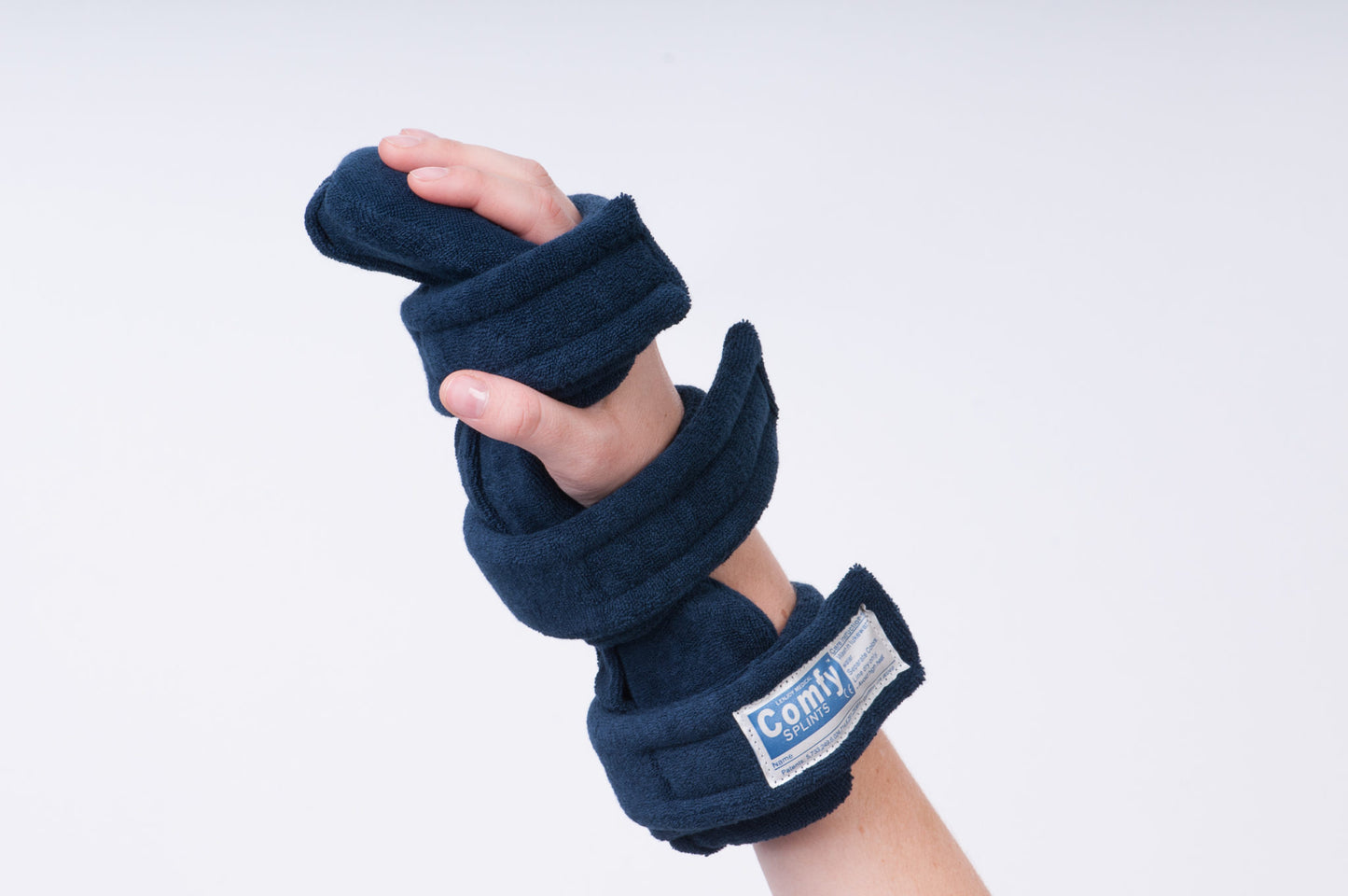 Adult Navy Blue Terry Cloth ComfySplints Hand Wrist