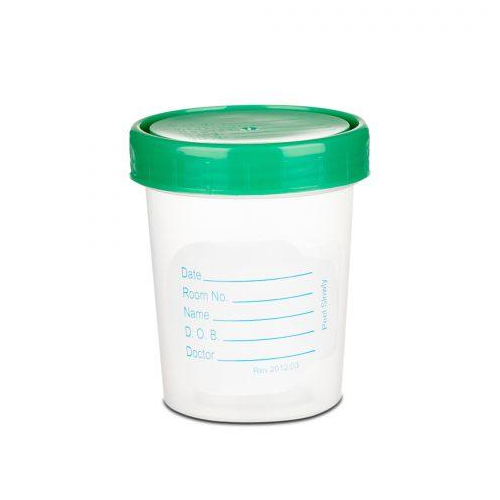 Specimen Container W/Lid & Patient Label, Sterile, 4Oz.  100/Cs