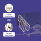 Adjustable Half Bed Rails with Clamp Attachment for Fall Prevention