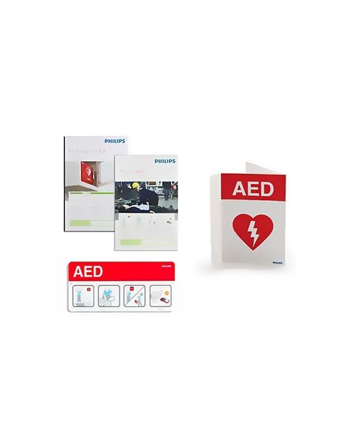 HeartStart AED Wall Sign, Red
