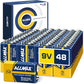 9V Maximum Power Alkaline Batteries (48 Count) – Ultra Long-Lasting, 7-Year Shelf Life, Leakproof Design, Maximum Performance