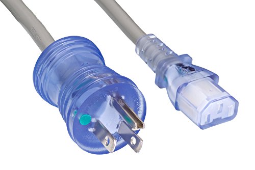 Cablelera North American Hospital Grade Power Cord 18AWG 10ft (ZWACPCAY-10),Blue