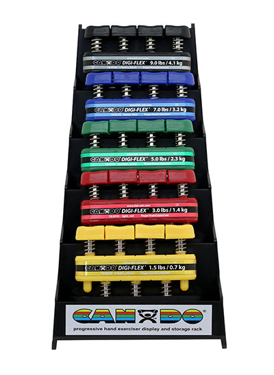 CanDo Digi-Flex hand/finger exerciser w/plastic display, Set of 5 Pieces