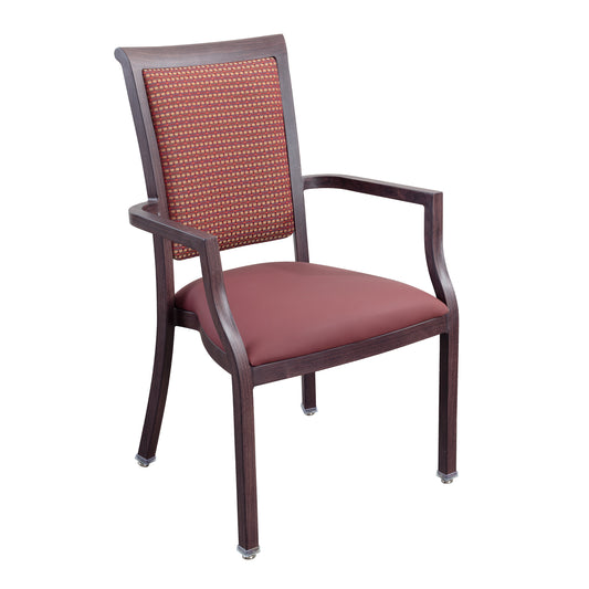 Red Chair with Squared Arms, Square Back