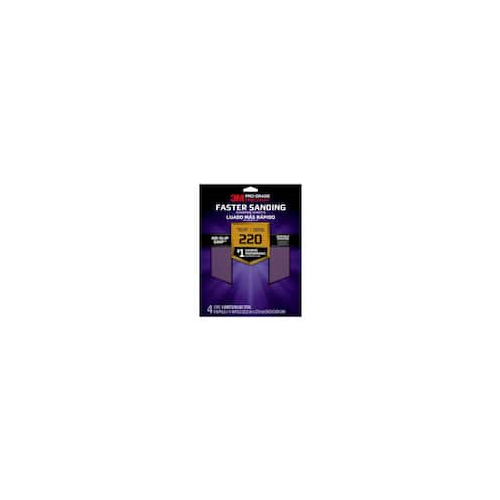 Pro Grade Precision 9 in. x 11 in. Fine 220-Grit Sheet Sandpaper (4-Sheets/Pack)