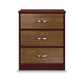 Contemporary Collection 3 Drawer Bedside Cabinet - 2 Tone Facility Rooms 120/122/124/126