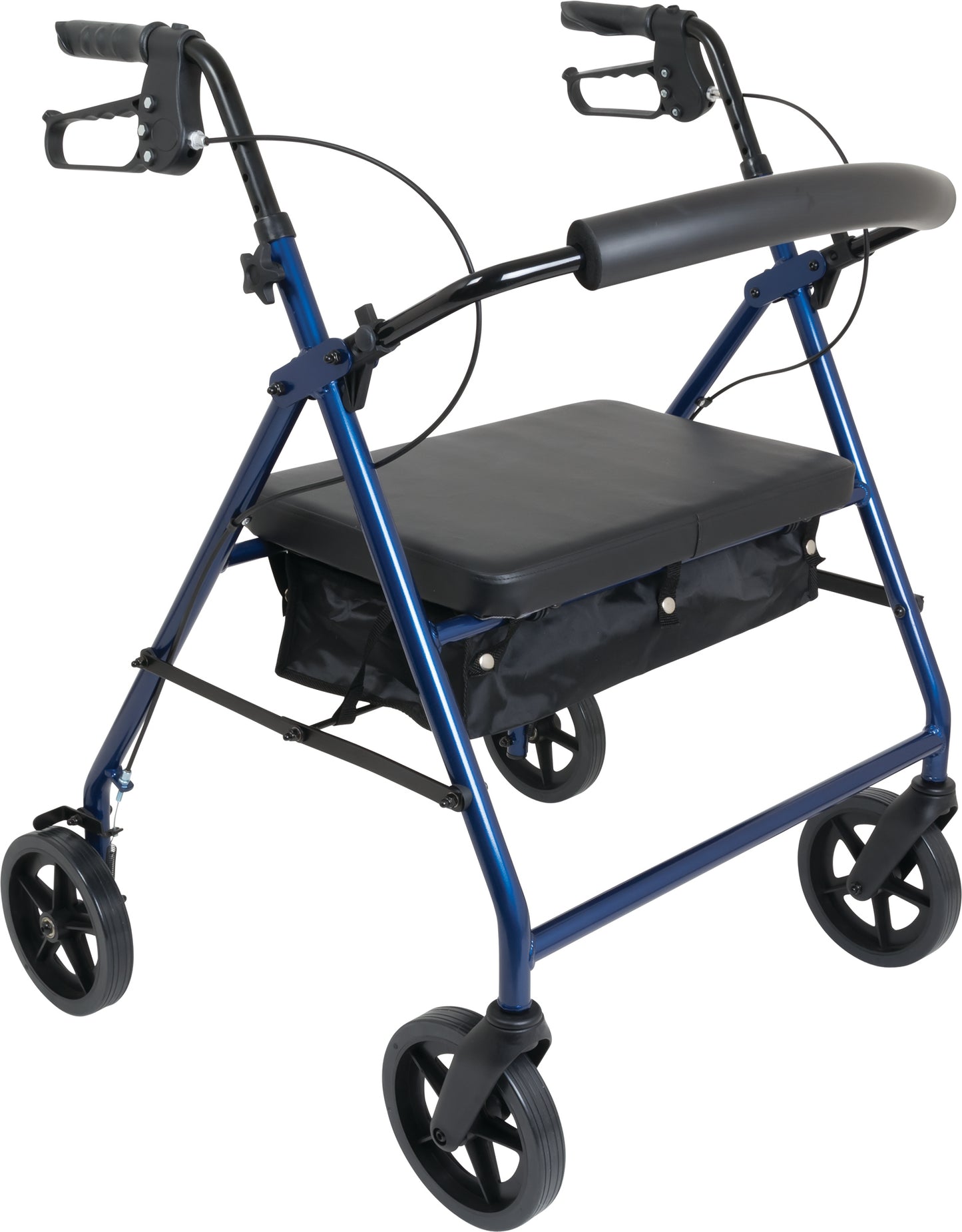 Bariatric Rollator With 8-Inch Wheels,
Blue Finish, 400 Lb Weight Capacity