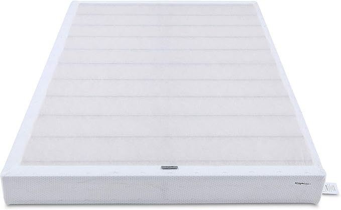 Spring Bed Base, 5-Inch Height Mattress Foundation, Tool-Free Easy Assembly, Twin, 74"L X 38"W X 5"H, White
