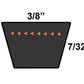 D&D PowerDrive 3L210 Automotive Replacement Belt, 1 Band, Rubber