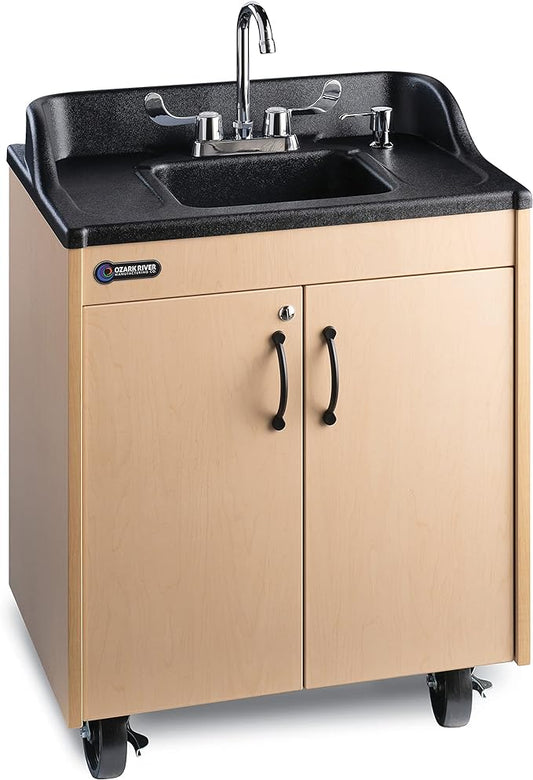 Portable Sinks Lil Premier Child Height Portable Hand Wash Sink Maple