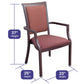 Red Chair with Squared Arms, Square Back
