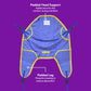 Padded Clip U Sling for Cradle Bar Patient Lifts -Head Support, X Large, 55"x42"