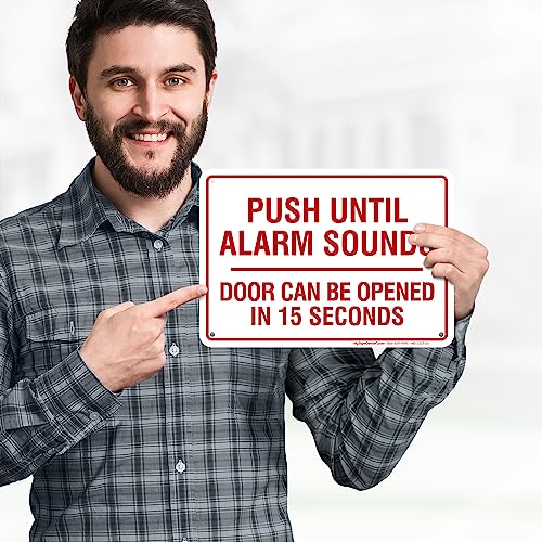 Push Until Alarm Sounds Door, 10x14 Inches
