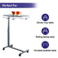 Overbed Table with Wheels - Gray Composite Top and Adjustable Height