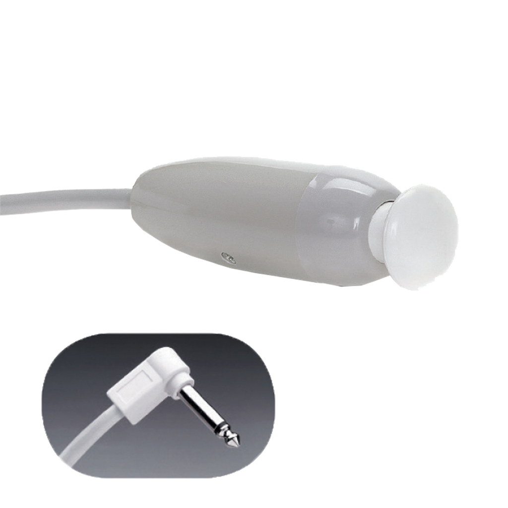 Grey LockingCall Call Cord, 1/4 2-conductor, momentary buzzer