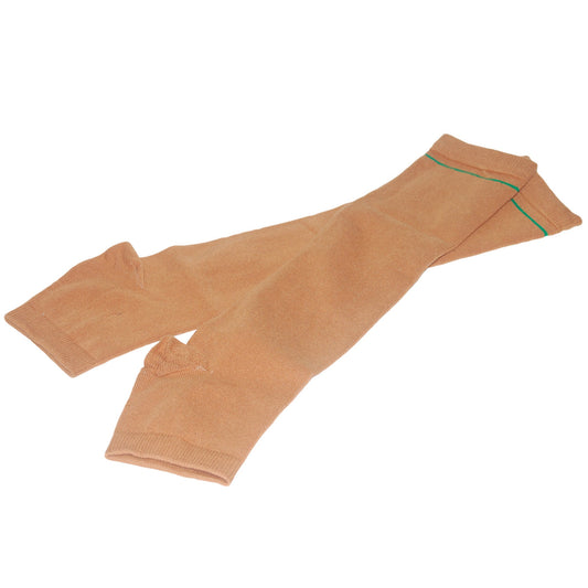 Light Tone Geri-Sleeves - 16" Leg Green Stripe, Pair