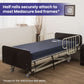 Adjustable Half Bed Rails with Clamp Attachment for Fall Prevention