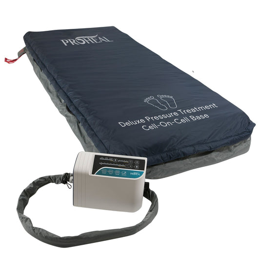 Low Air Loss / Alternating Pressure Mattress System w/ Deluxe Digital Pump and Cell-On-Cell Support Base 36x80x8