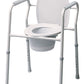 Lumex Silver Collection 3-in-1 Steel Commode, 4 per Case