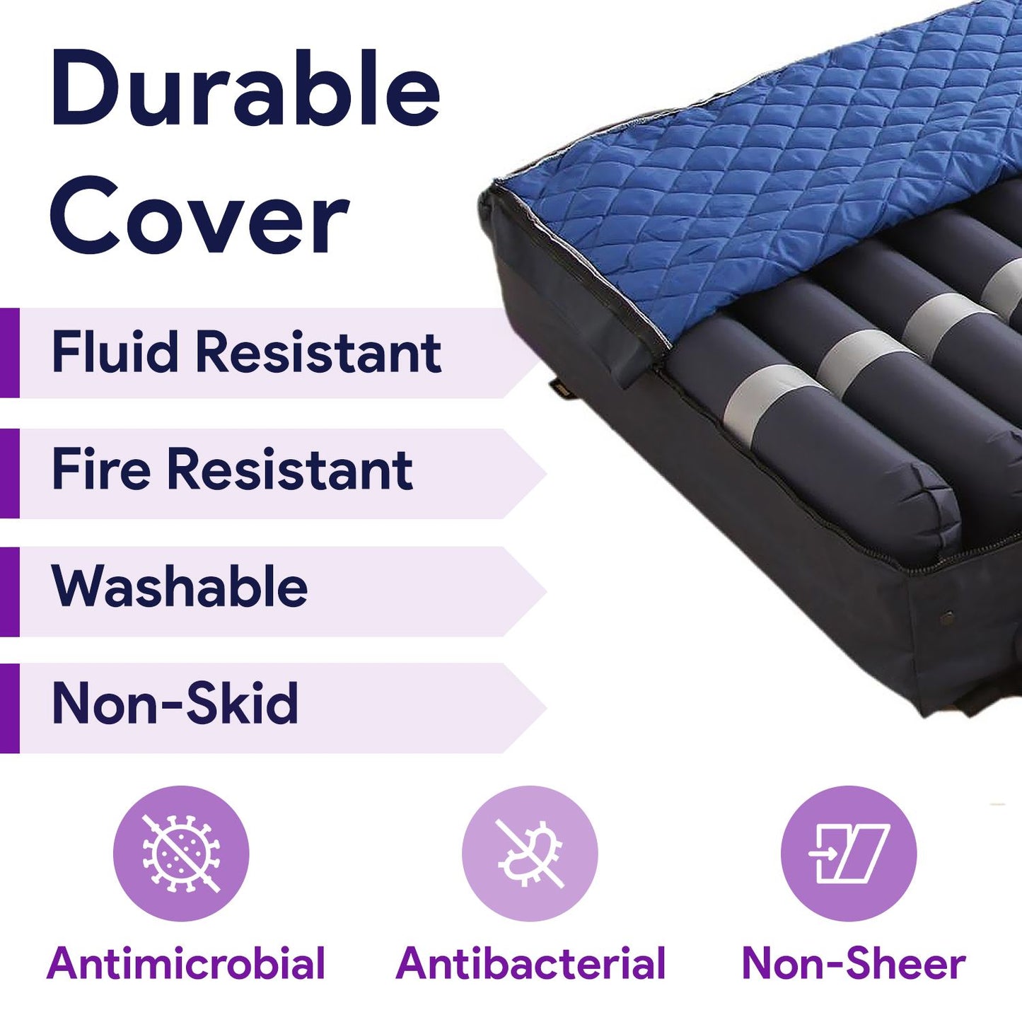 Low Air Loss / Alternating Pressure Mattress System w/ Deluxe Digital Pump and Cell-On-Cell Support Base 36x80x8