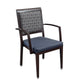 Dark Blue Chair with Square Arms, Square Grey Back | Facility Wing: EAST B