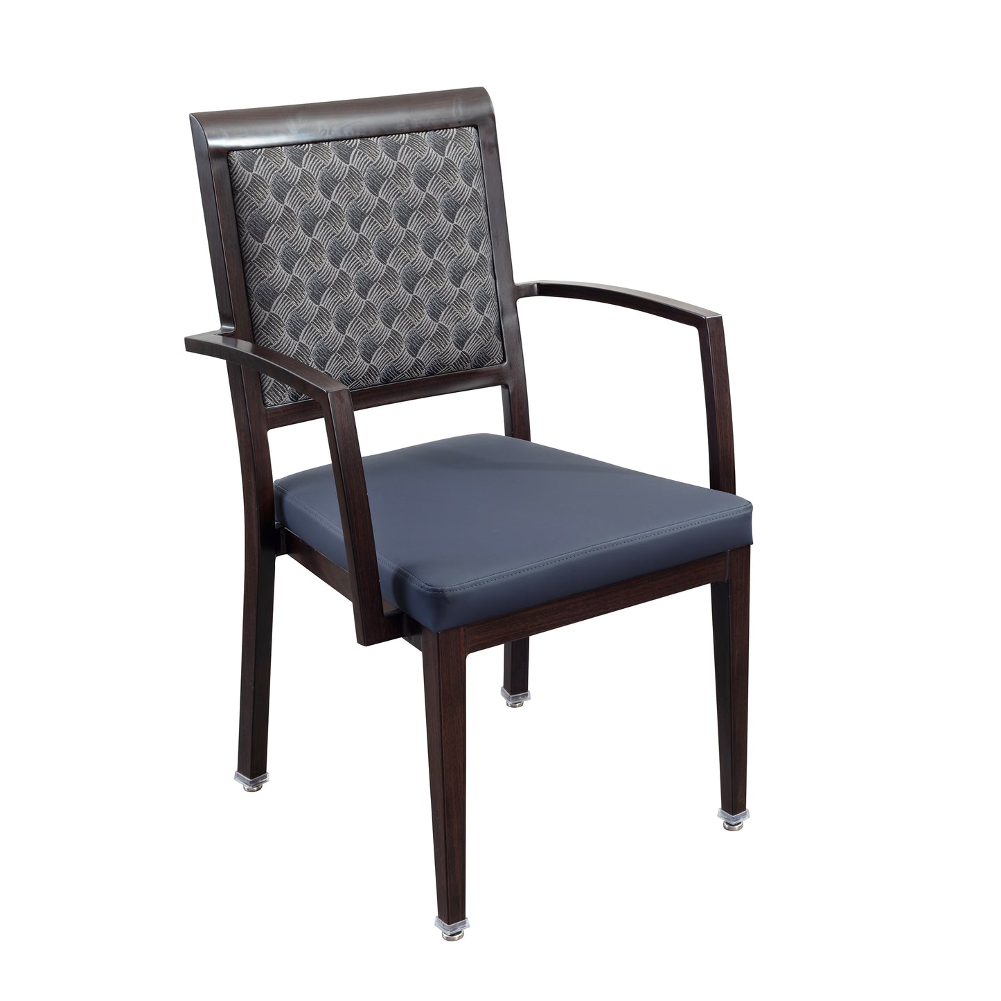 Dark Blue Chair with Square Arms, Square Grey Back | Facility Wing: EAST B
