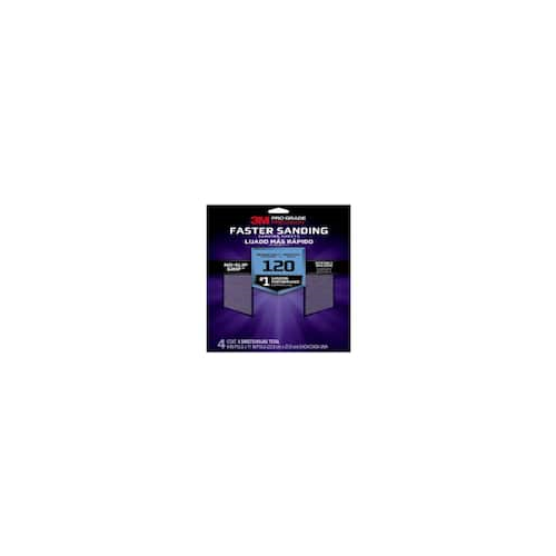 Pro Grade Precision 9 in. x 11 in. 120 Grit Medium Faster Sanding Sanding Sheets (4-Pack)