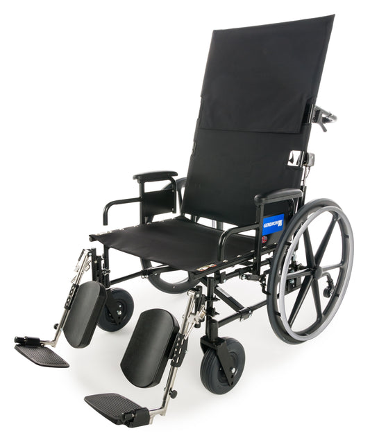 Reclining Wheelchair 28W X 20D, Full Arms, Elr
