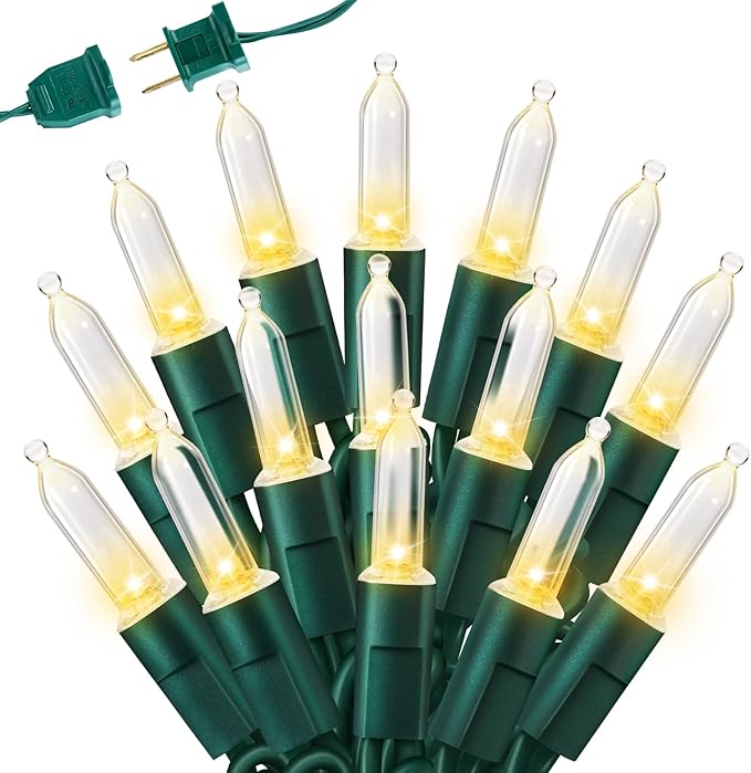 240 Count 66Ft Led Mini Christmas Tree Lights Ul Certified, Waterproof Fairy Lights Green Wire
