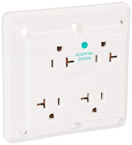 1254-HW 20 Amp, 125 Volt, Industrial Series 4-In-1 Receptacle Grounding, White