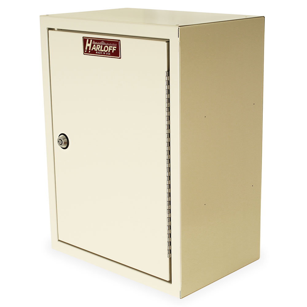 Small Narcotics Cabinet, Locking Outer Door, Locking Inner Door High Gloss Finish Beige