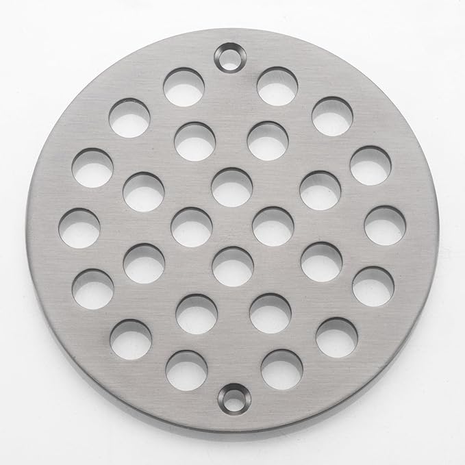 Round 4 Inch Screw-In Round Floor Drain Cover Replacement Shower Drainer Grate With Screws (Gunmetal)