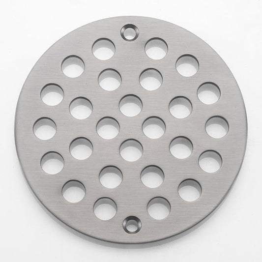 Round 4 Inch Screw-In Round Floor Drain Cover Replacement Shower Drainer Grate With Screws (Gunmetal)