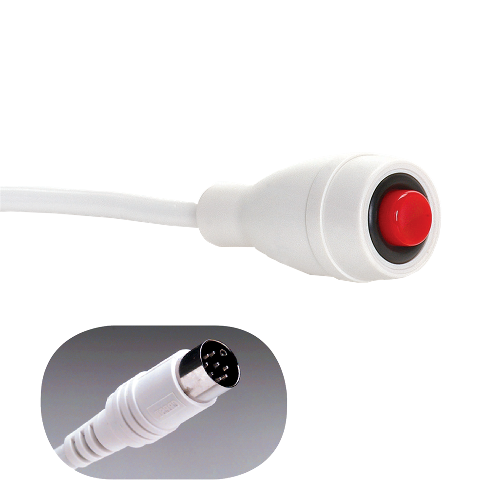 White EconoCall Call Cord for TekTone, 8-pin DIN