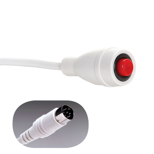 White EconoCall Call Cord for TekTone, 8-pin DIN